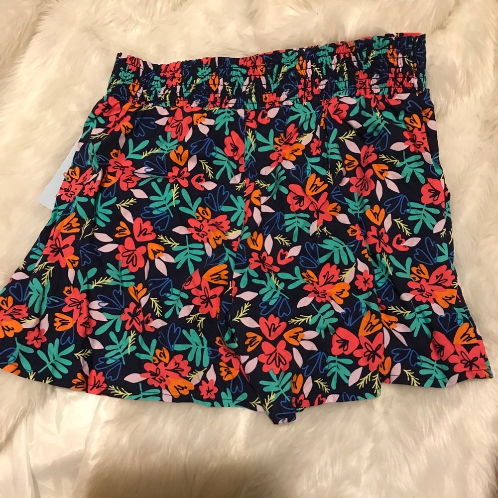 NWT girls cat jack shorts floral tropical print